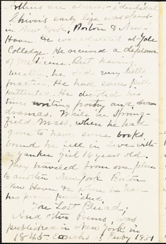 Mrs. J. C. Potter, Guilford, CT., autograph letter signed to W. M. Griswold, 4 February 1897