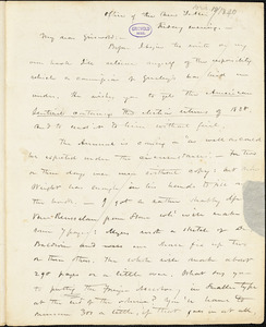 Henry Jarvis Raymond, Office of the New Yorker., autograph letter signed to R. W. Griswold, [18 December 1840]