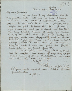 Henry Jarvis Raymond, Courier office., autograph letter signed to R. W. Griswold, [1843?]