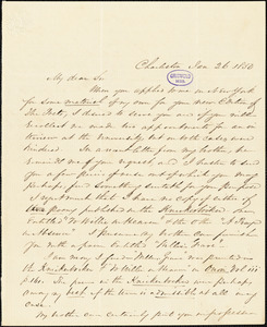 William Carey Richards, Charleston, (SC), autograph letter signed to [R. W. Griswold], 26 January 1850