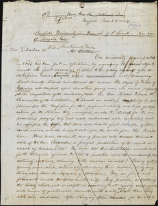 E. W. S., Buffalo, (NY), autograph document signed to the National Era, 23 June 1847: "Things in Buffalo"