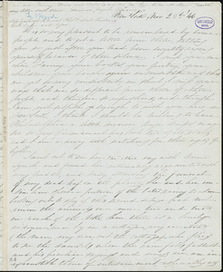 Mary L. (Mumford) Seward, New York, autograph letter signed to Frances Sargent (Locke) Osgood, 23 November 1846