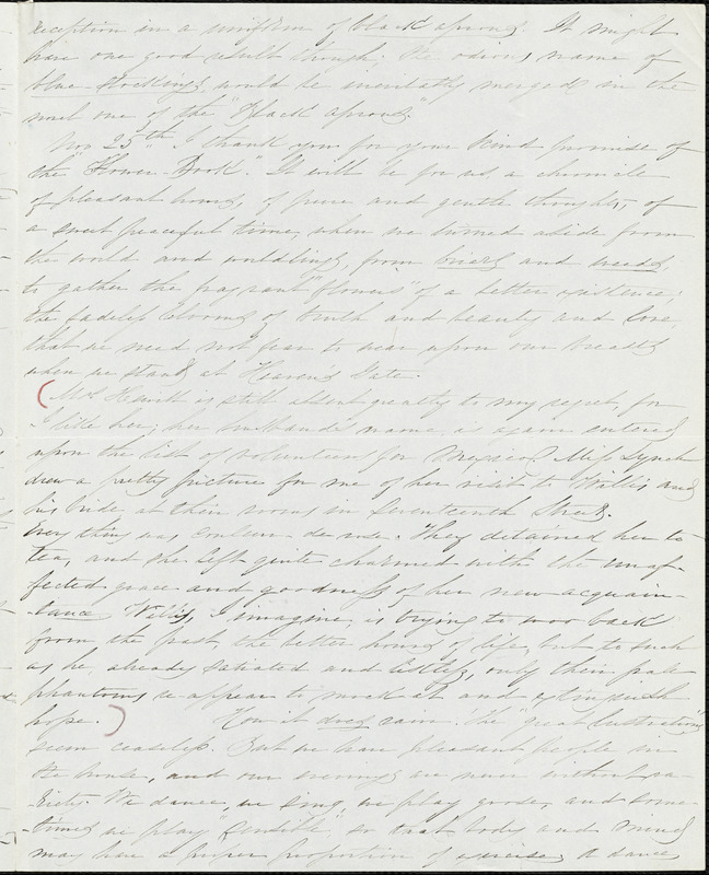 Mary L. (Mumford) Seward, New York, autograph letter signed to Frances Sargent (Locke) Osgood, 23 November 1846