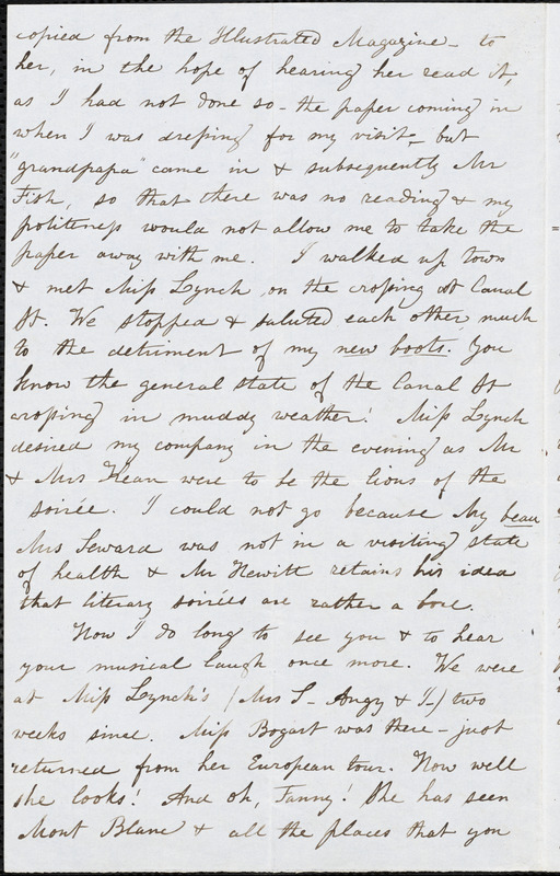 Mary Elizabeth (Moore) Hewitt Stebbins, New York, autograph letter signed to Mrs. Sarah Helen Whitman, 20 December 1846