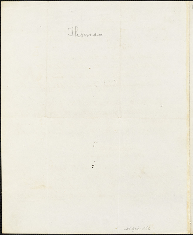Frederick William Thomas, Washington, DC., autograph letter signed to R. W. Griswold, 17 January 1842