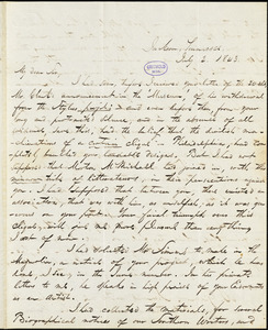 John Tomlin, Jackson, TN., autograph letter signed to Edgar Allan Poe, 2 July 1843