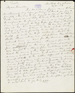 Nathaniel Beverley Tucker, New York, autograph letter signed to R. W. Griswold, 10 July 1845
