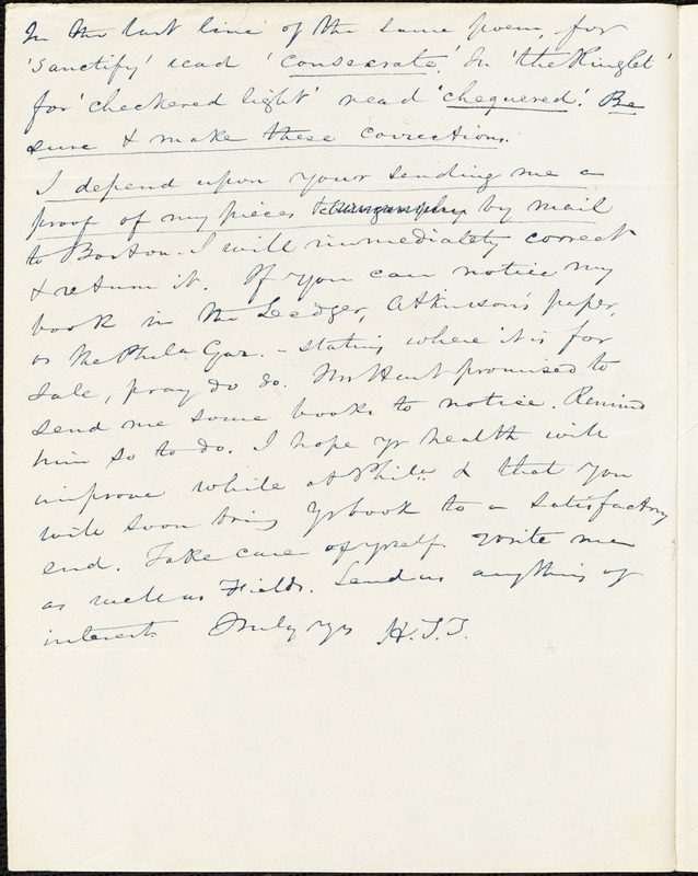 Nathaniel Beverley Tucker autograph letter signed to R. W. Griswold