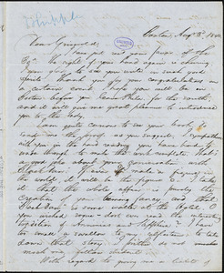 Edwin Percy Whipple, Boston, MA., autograph letter signed to R. W. Griswold, August 1846