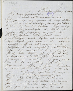 Edwin Percy Whipple, Boston, MA., autograph letter signed to R. W. Griswold, 6 January 1849