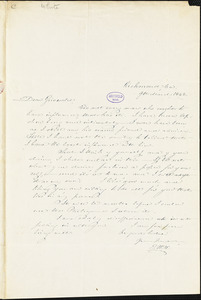 Thomas Willis White, Richmond, VA., autograph letter signed to R. W. Griswold, 9 March 1842