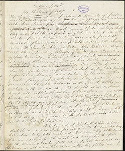 John Greenleaf Whittier manuscript article, [1847]: "To Your Posts! - Elections of 1847."