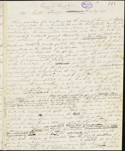 John Greenleaf Whittier, Amesbury, MA., manuscript article, 25 June [1847?]: "Samuel Hopkins, the Anti-Slavery Theologian."