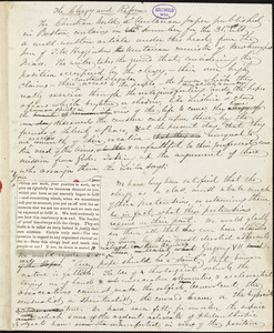 John Greenleaf Whittier manuscript article, 24 September [1847?]: "The Clergy and Reform."