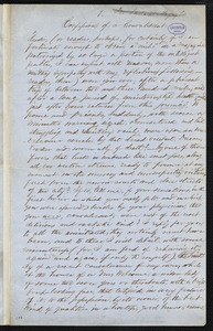 Manuscript autograph note: "Confessions of a Convalescent," [1849-1852]