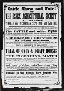 Cattle Show and Fair of the Essex Agricultural Society at Lawrence