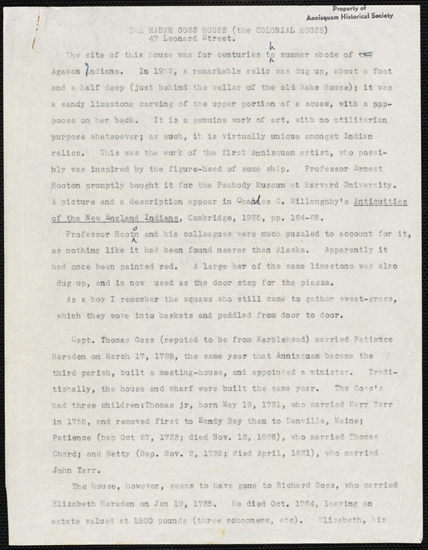 Leonard St. #47 (M. Goss House) Filed With Leonard Street Houses Oct 10 ...