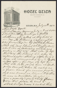 Sacco-Vanzetti Case Records, 1920-1928. Defense Papers. Report of Thomas Doyle, July 10, 1922. Box 11, Folder 43, Harvard Law School Library, Historical & Special Collections