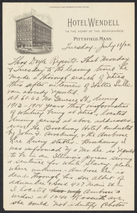 Sacco-Vanzetti Case Records, 1920-1928. Defense Papers. Report of Thomas Doyle, July 11, 1922. Box 11, Folder 44, Harvard Law School Library, Historical & Special Collections