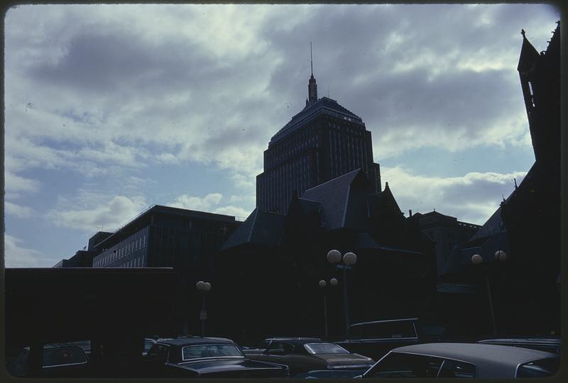 Copley Sq. 9 a.m. New John Hancock - wind damage