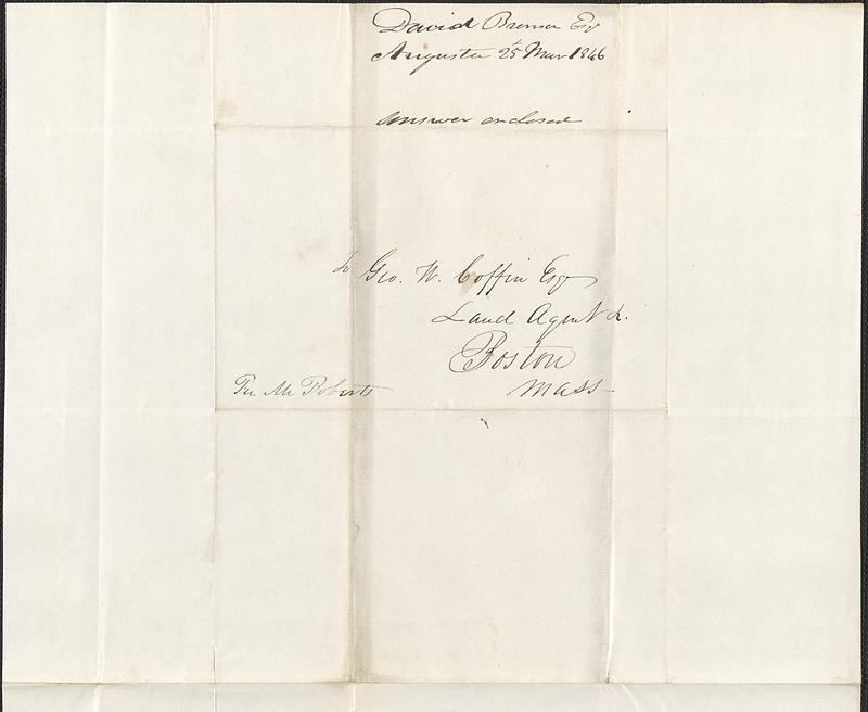 David Bronson to George Coffin, 25 March 1846 - Digital Commonwealth