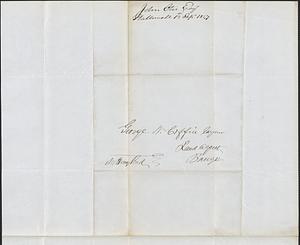 John Otis to George Coffin, 13 September 1847