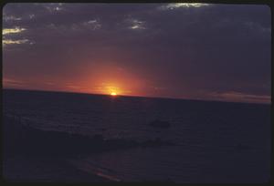 Sunset from rocky shore