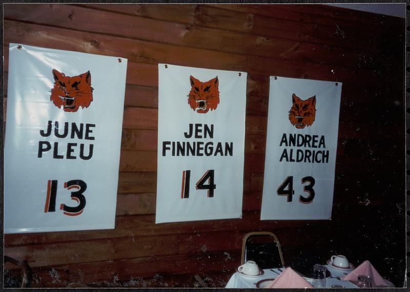 Lady Wildcats Basketball Triple Crown Celebration. Player Banners