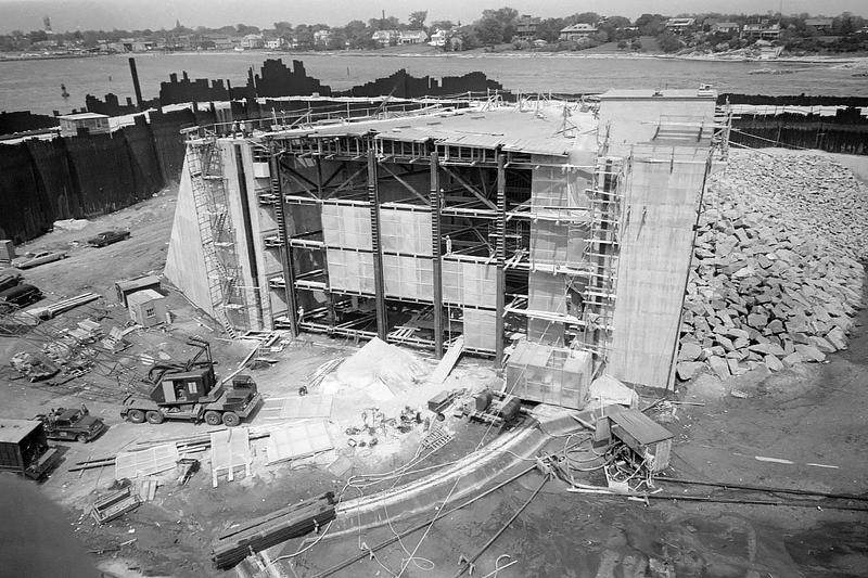 Hurricane Barrier construction, New Bedford