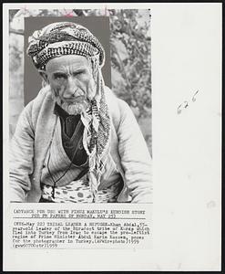 Tribal Leader a Refuge--Khan Abdal, 55-year-old leader of the Biradost tribe of Kurds which fled into Turkey from Iraq to escape the pro-leftist regime of Prime Minister Abdul Karim Kassem, poses for the photographer in Turkey.