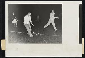 The Old College Try as demonstrated by Harvard men yesterday in a field hockey game with Radcliffe just wasn’t enough. Harvard was beaten by the fairer sex, 2 to 1.