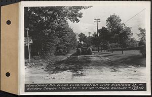 Contract No. 71, WPA Sewer Construction, Holden, Woodland Road from intersection with Highland Street, Holden Sewer, Holden, Mass., Sep. 5, 1940