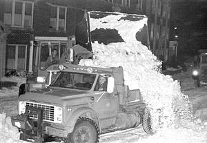 Loading snow Blizzard of 78