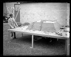 Model of a pyramid under construction