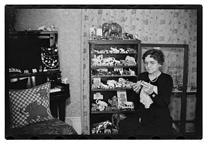 Shumaker, Mrs. James H. (Nellie) collector of miniature elephants