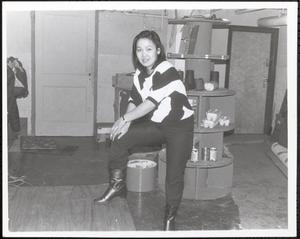 Young woman showing off her boots