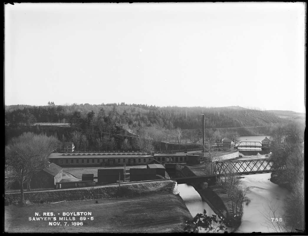 Wachusett Reservoir, Sawyer's Mills, from the north, Boylston, Mass., Nov. 7, 1896