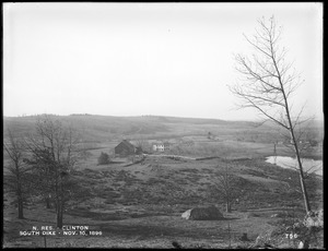 Wachusett Reservoir, South Dike, from near Carville's house, looking south, Clinton, Mass., Nov. 10, 1896