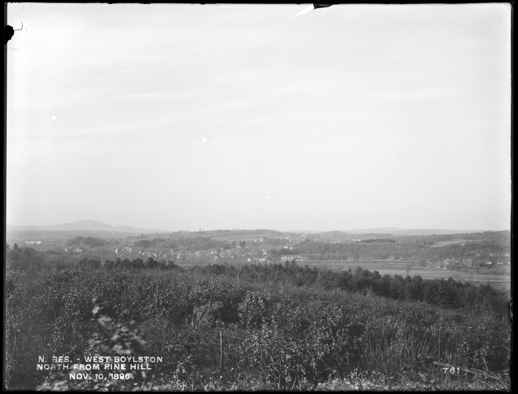 Wachusett Reservoir, north from Pine Hill, West Boylston, Mass., Nov. 10, 1896