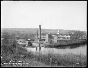 Wachusett Reservoir, West Boylston Manufacturing Company, from the northeast near Mill Pond, Oakdale, West Boylston, Mass., Nov. 10, 1896
