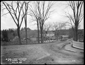 Wachusett Reservoir, Cowee's Mill (Edward A. Cowee), on the south side of Holbrook Street, from the north near North Main Street, West Boylston, Mass., Nov. 13, 1896