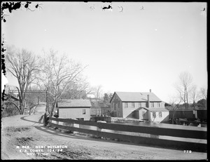 Wachusett Reservoir, Cowee's Mill (Edward A. Cowee), on the south side of Holbrook Street, from the west, West Boylston, Mass., Nov. 7, 1896
