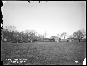 Wachusett Reservoir, Cowee's Mill (Edward A. Cowee), on the south side of Holbrook Street, from the southeast, West Boylston, Mass., Nov. 7, 1896