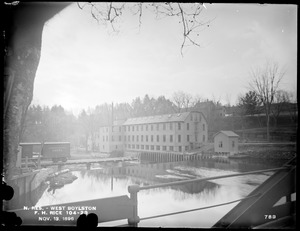 Wachusett Reservoir, Rice's Mill (Francis H. Rice), on the east side of Holbrook Street, from the north, West Boylston, Mass., Nov. 13, 1896