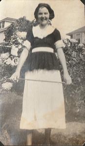 Unidentified woman, probably in West Yarmouth, Mass.