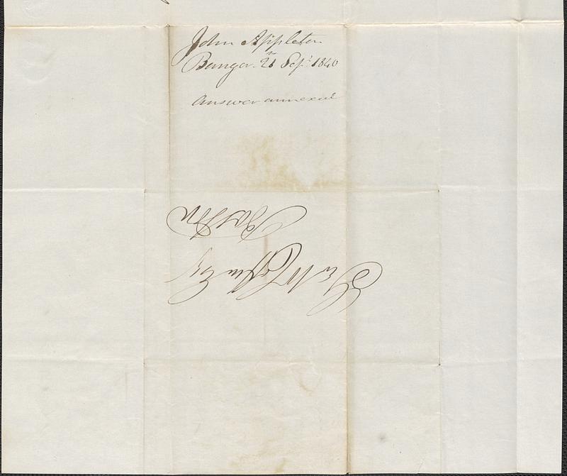 John Appleton to George Coffin, 21 September 1840 - Digital Commonwealth