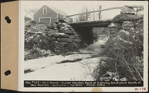 Station #127, Mill Brook, outlet, Moulton Pond at highway about one mile south of New Boston, Rutland, Mass., Dec. 15, 1930