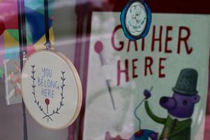 Gather Here window display