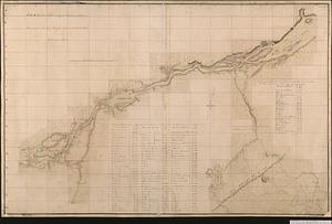Plan of Canada or the province of Quebec from the uppermost settlements to the island of Coudre as surveyed by order of his excellency Governor Murray in the year 1760, 61, & 62