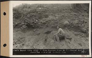 Contract No. 45, Exploration by Shovel Cuts of Borrow Areas for Main Dam and Dike, Belchertown, Enfield, Ware, left bank, Sta. 0+50, dike borrow area No. 7, shovel cut "G", Belchertown, Mass., Sep. 10, 1934